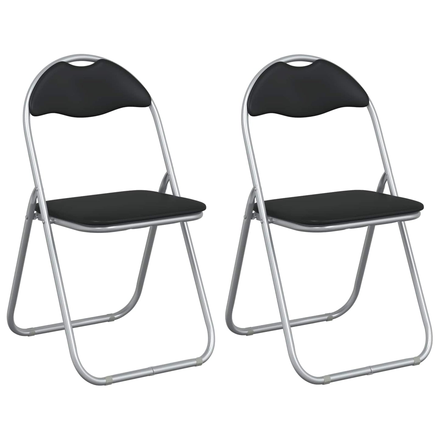 Inklapbare stoel 2 pcs Zwart en Grijs 48 x 43,5 x 81 cm