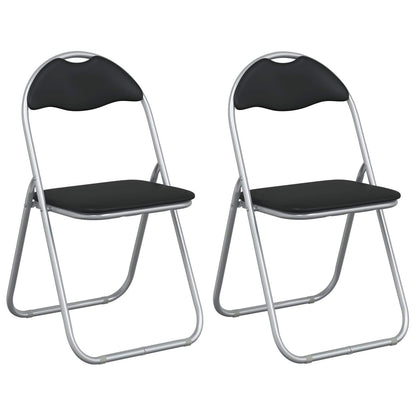 Inklapbare stoel 2 pcs Zwart en Grijs 48 x 43,5 x 81 cm