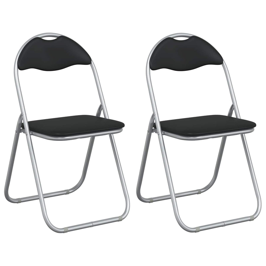 Inklapbare stoel 2 pcs Zwart en Grijs 48 x 43,5 x 81 cm