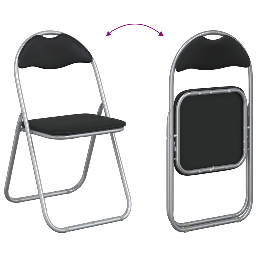Inklapbare stoel 2 pcs Zwart en Grijs 48 x 43,5 x 81 cm