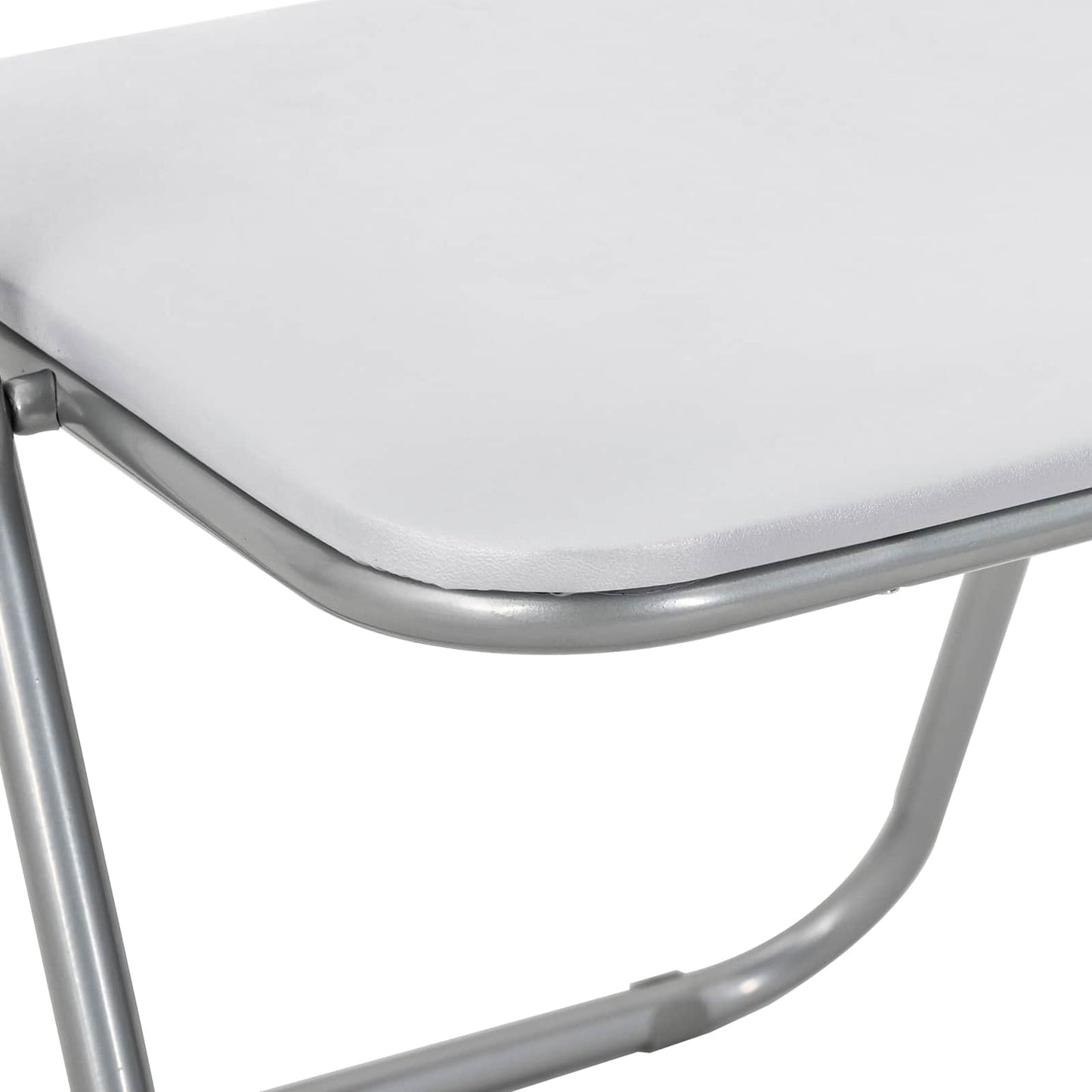 Inklapbare stoel 2 pcs Wit en Grijs 48 x 43,5 x 81 cm Nep Leer