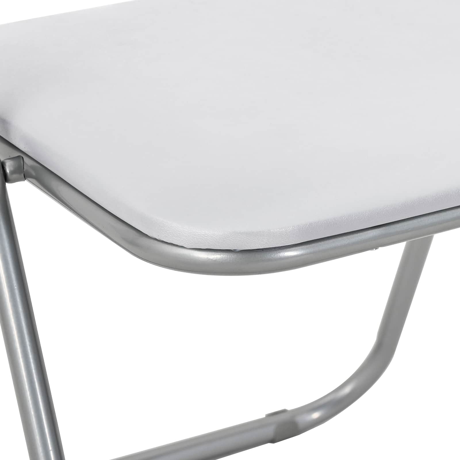 Inklapbare stoel 2 pcs Wit en Grijs 48 x 43,5 x 81 cm Nep Leer