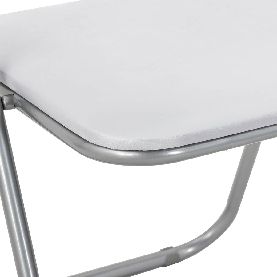 Inklapbare stoel 2 pcs Wit en Grijs 48 x 43,5 x 81 cm Nep Leer