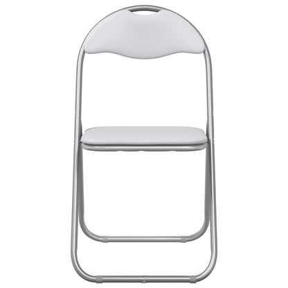 Inklapbare stoel 2 pcs Wit en Grijs 48 x 43,5 x 81 cm Nep Leer