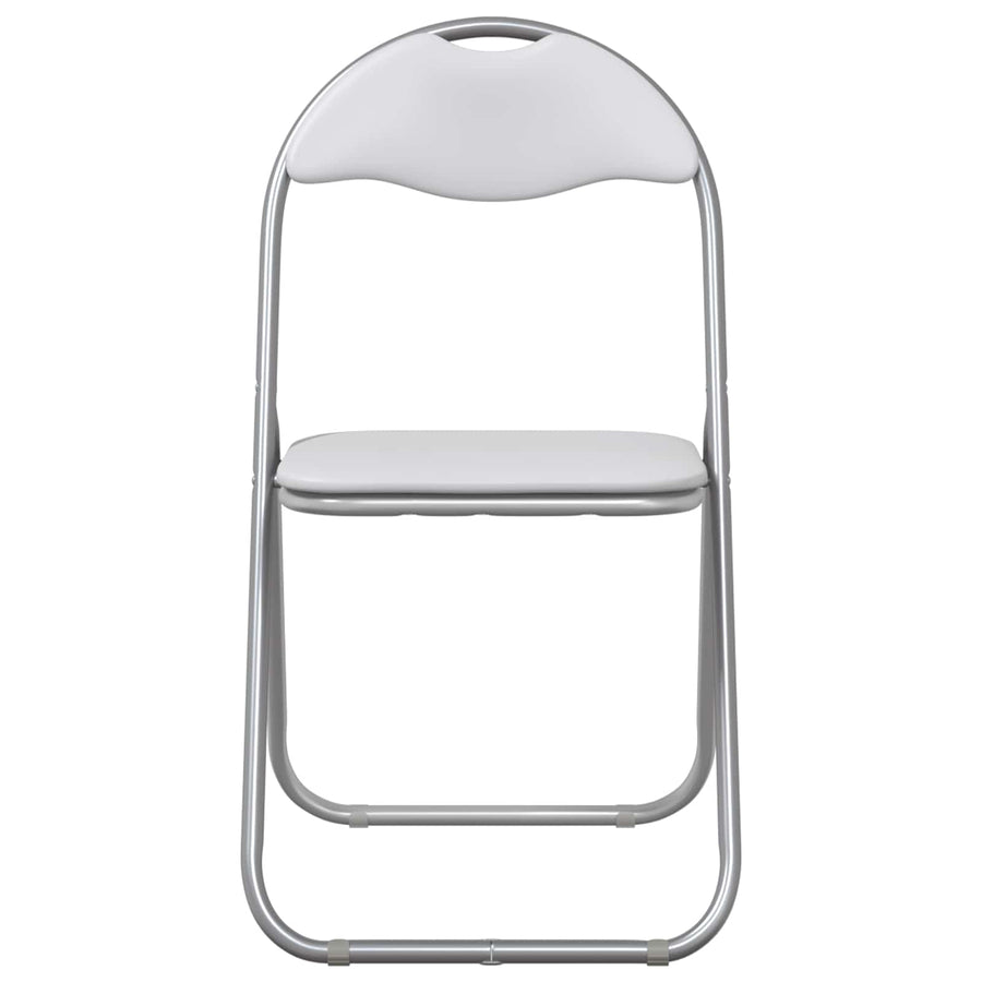 Inklapbare stoel 2 pcs Wit en Grijs 48 x 43,5 x 81 cm Nep Leer