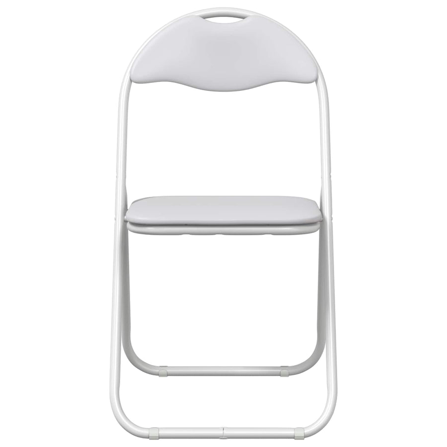 Inklapbare stoel 2 pcs Wit en Grijs 48 x 43,5 x 81 cm Nep Leer