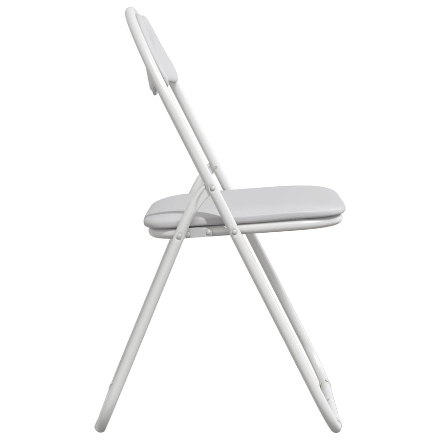 Inklapbare stoel 2 pcs Wit en Grijs 48 x 43,5 x 81 cm Nep Leer