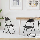 Folding Chair 2 pcs Black 48 x 43.5 x 81 cm Faux Leather