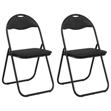 Inklapbare stoel 2 pcs Zwart 48 x 43,5 x 81 cm Nep Leer