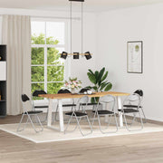 Eetkamerstoelen 8 stuks zwart grijs 48x43,5x81 cm