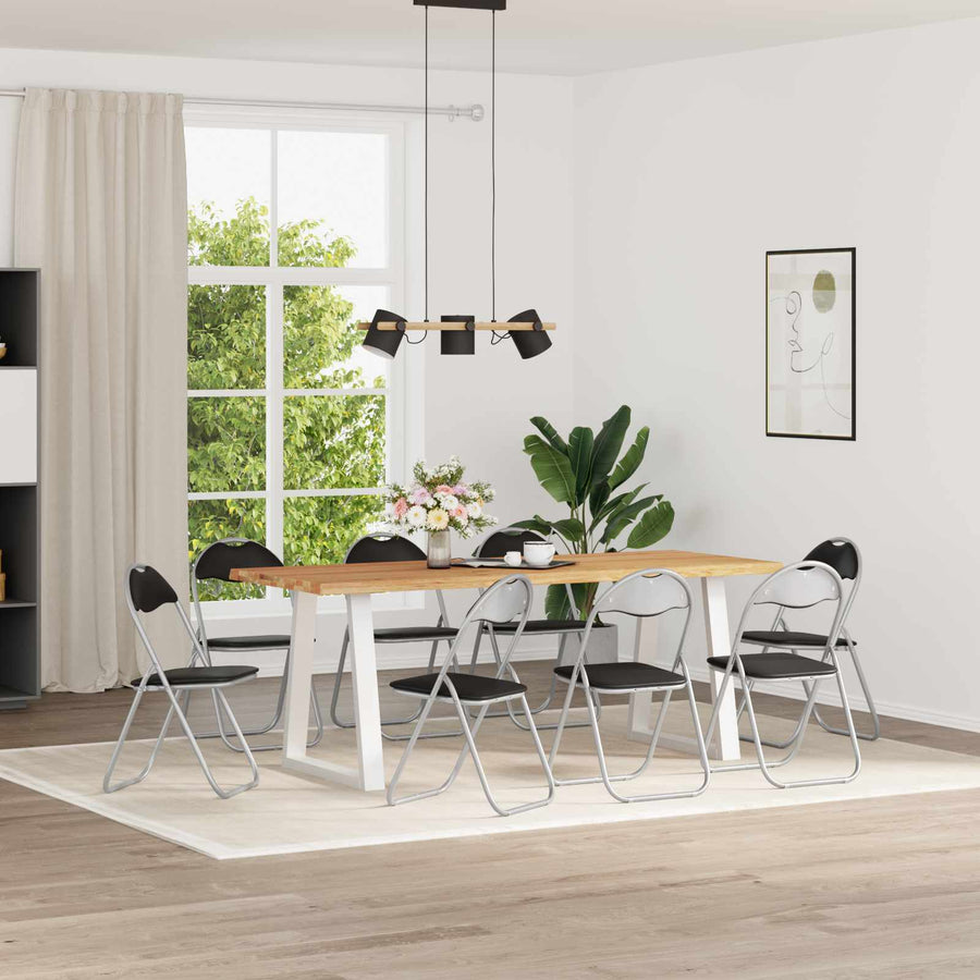 Inklapbare stoel 8 pcs Zwart en Grijs 48 x 43,5 x 81 cm