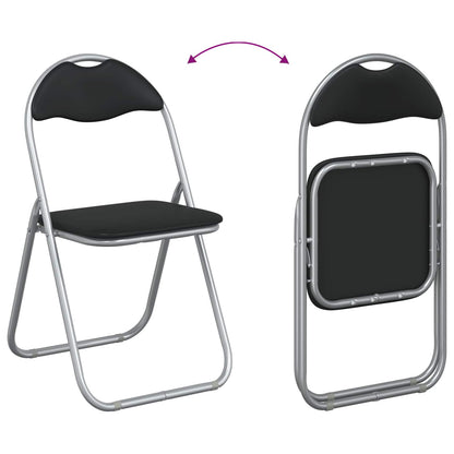 Inklapbare stoel 8 pcs Zwart en Grijs 48 x 43,5 x 81 cm