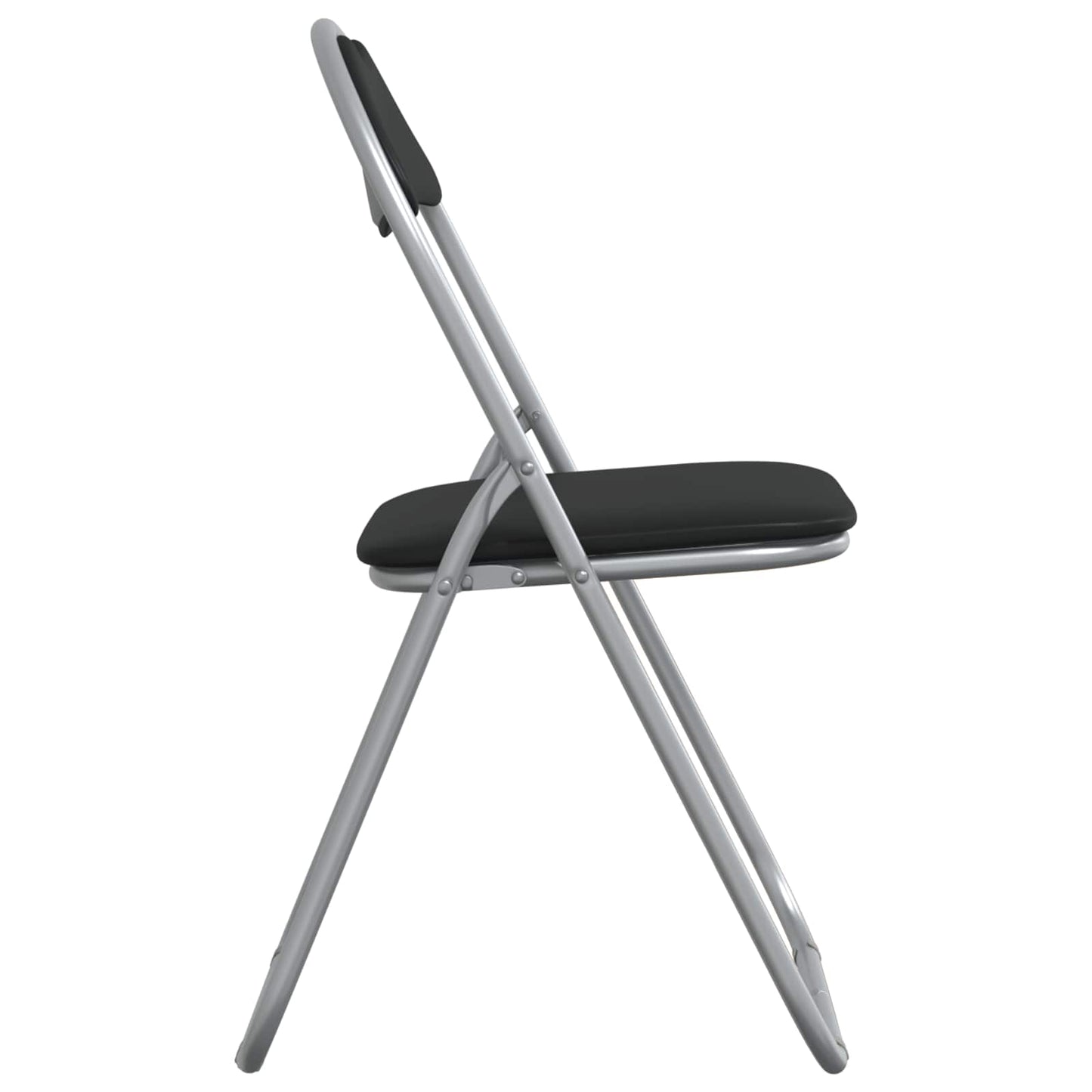 Inklapbare stoel 8 pcs Zwart en Grijs 48 x 43,5 x 81 cm