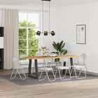 Folding Chair 8 pcs White and Grey 48 x 43.5 x 81 cm Faux Leather