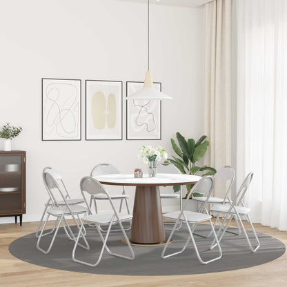 Inklapbare stoel 8 pcs Wit en Grijs 48 x 43,5 x 81 cm Nep Leer