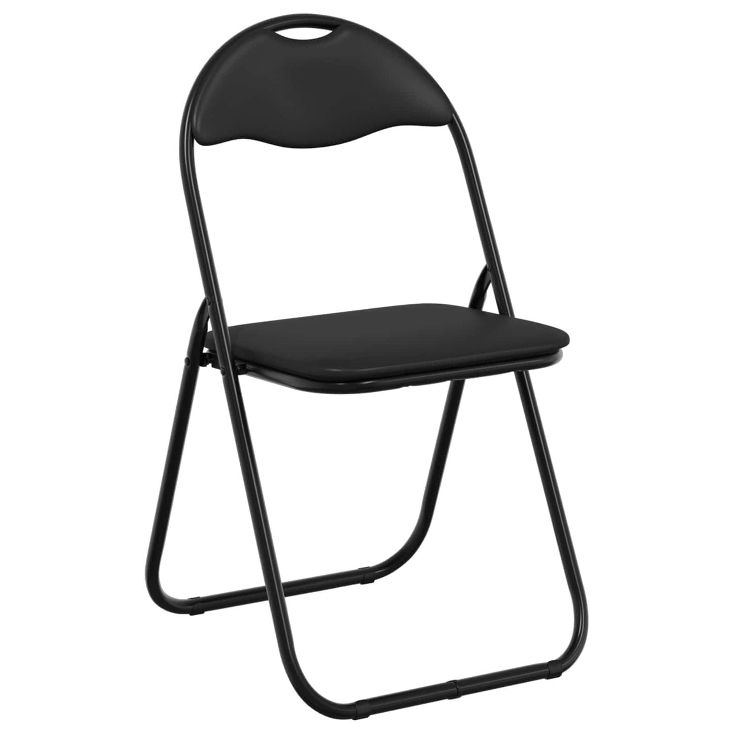 Inklapbare stoel 8 pcs Zwart 48 x 43,5 x 81 cm Nep Leer