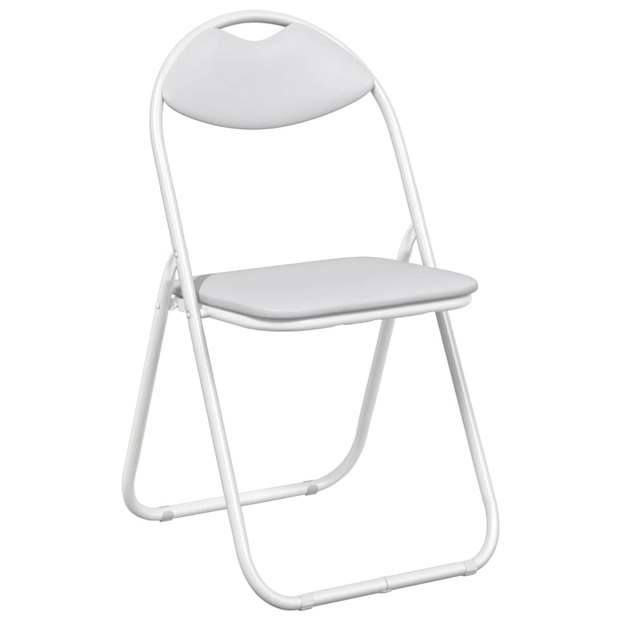 Inklapbare Eetstoel 2 pcs Wit 48 x 43,5 x 81 cm PVC staal