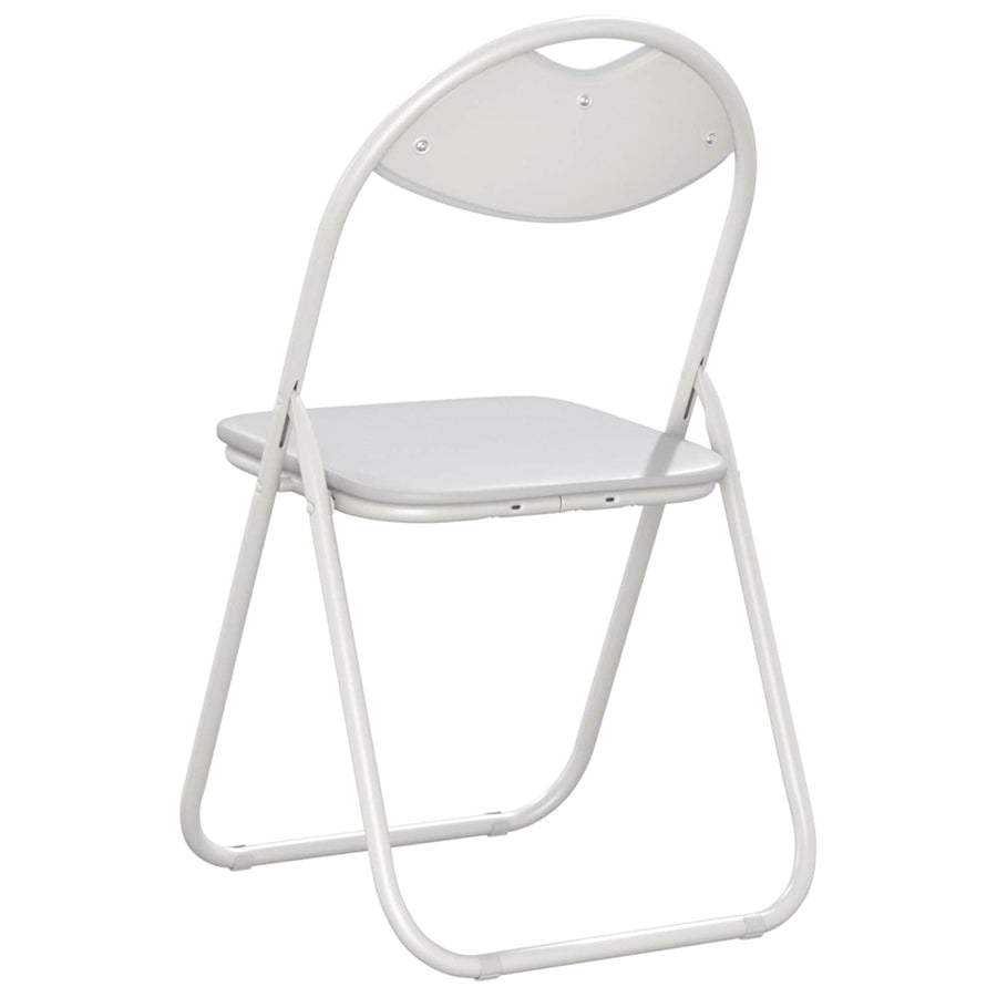 Inklapbare Eetstoel 2 pcs Wit 48 x 43,5 x 81 cm PVC staal
