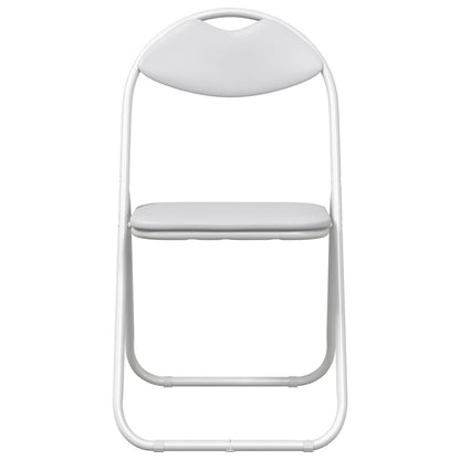 Inklapbare Eetstoel 2 pcs Wit 48 x 43,5 x 81 cm PVC staal