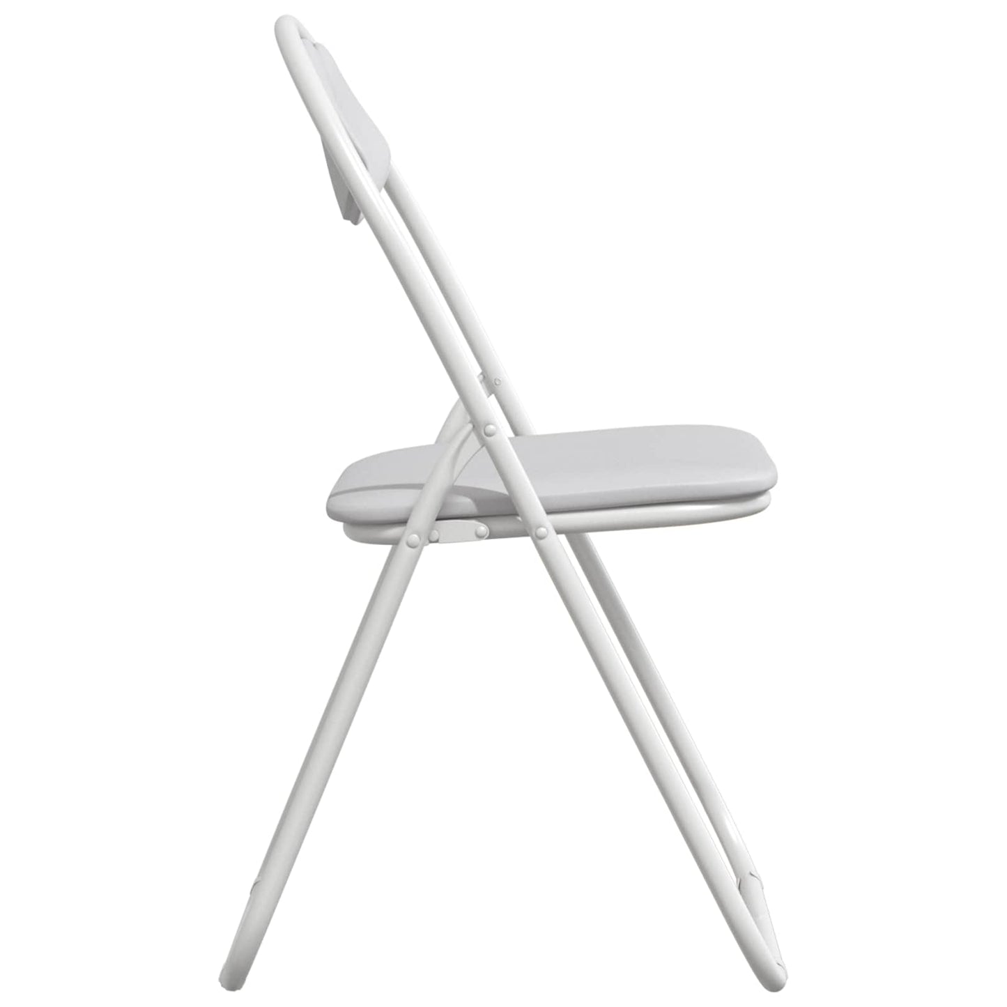 Inklapbare Eetstoel 2 pcs Wit 48 x 43,5 x 81 cm PVC staal