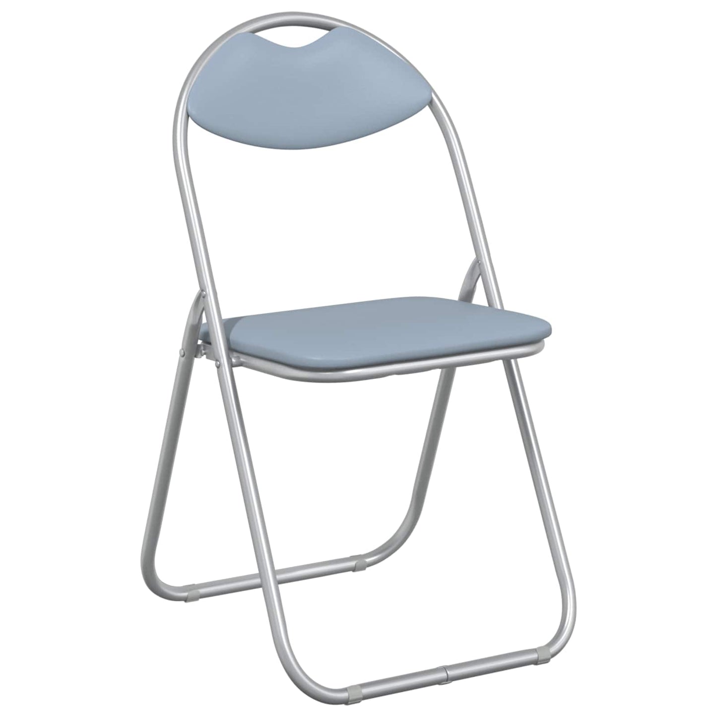 Inklapbare Eetstoel 2 pcs Grijs 48 x 43,5 x 81 cm PVC staal