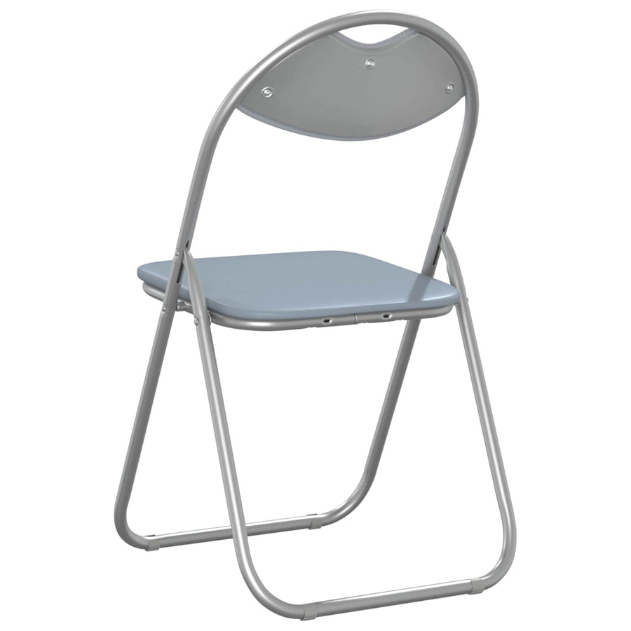 Inklapbare Eetstoel 2 pcs Grijs 48 x 43,5 x 81 cm PVC staal