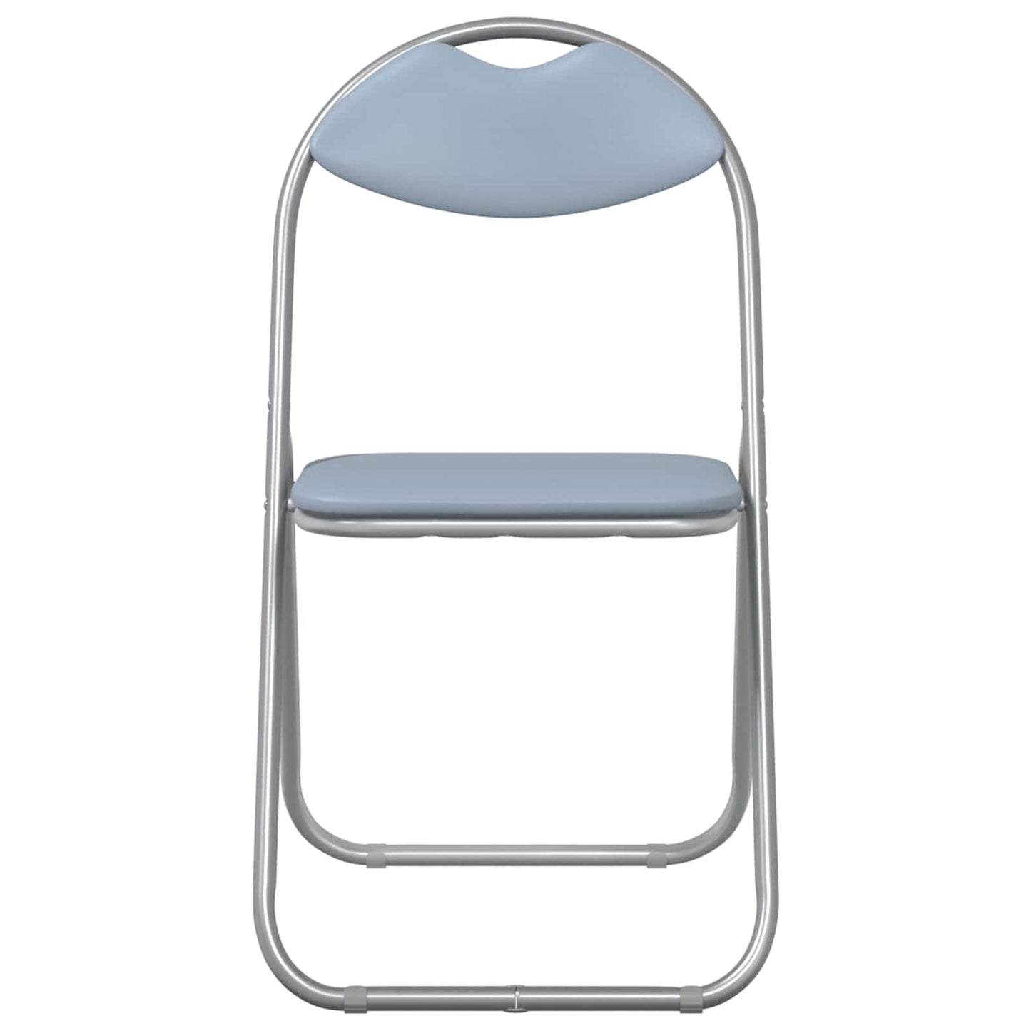 Inklapbare Eetstoel 2 pcs Grijs 48 x 43,5 x 81 cm PVC staal
