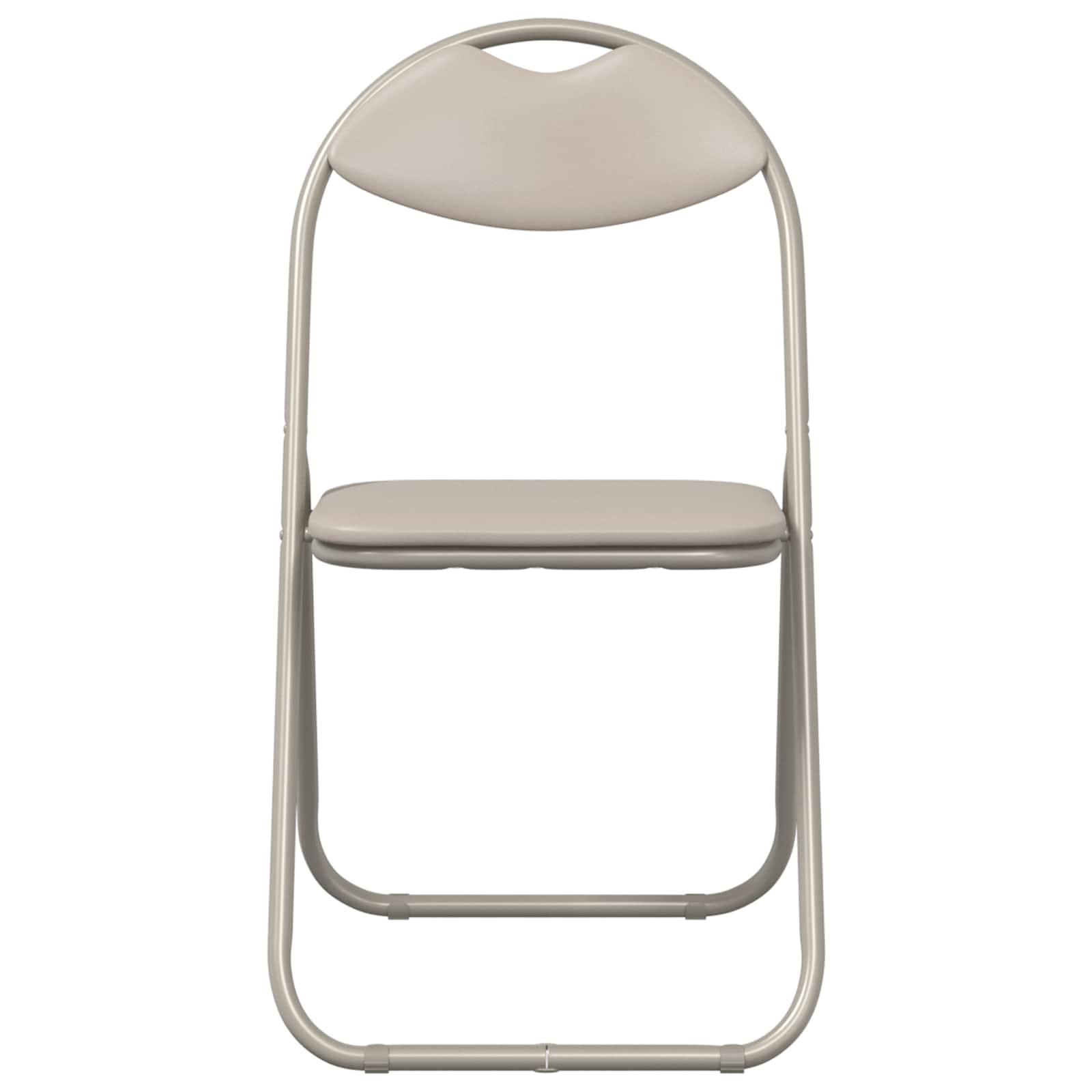 Inklapbare Eetstoel 2 pcs Zand 48 x 43,5 x 81 cm PVC staal
