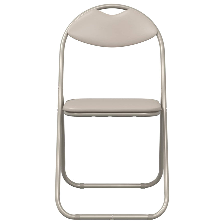 Inklapbare Eetstoel 2 pcs Zand 48 x 43,5 x 81 cm PVC staal