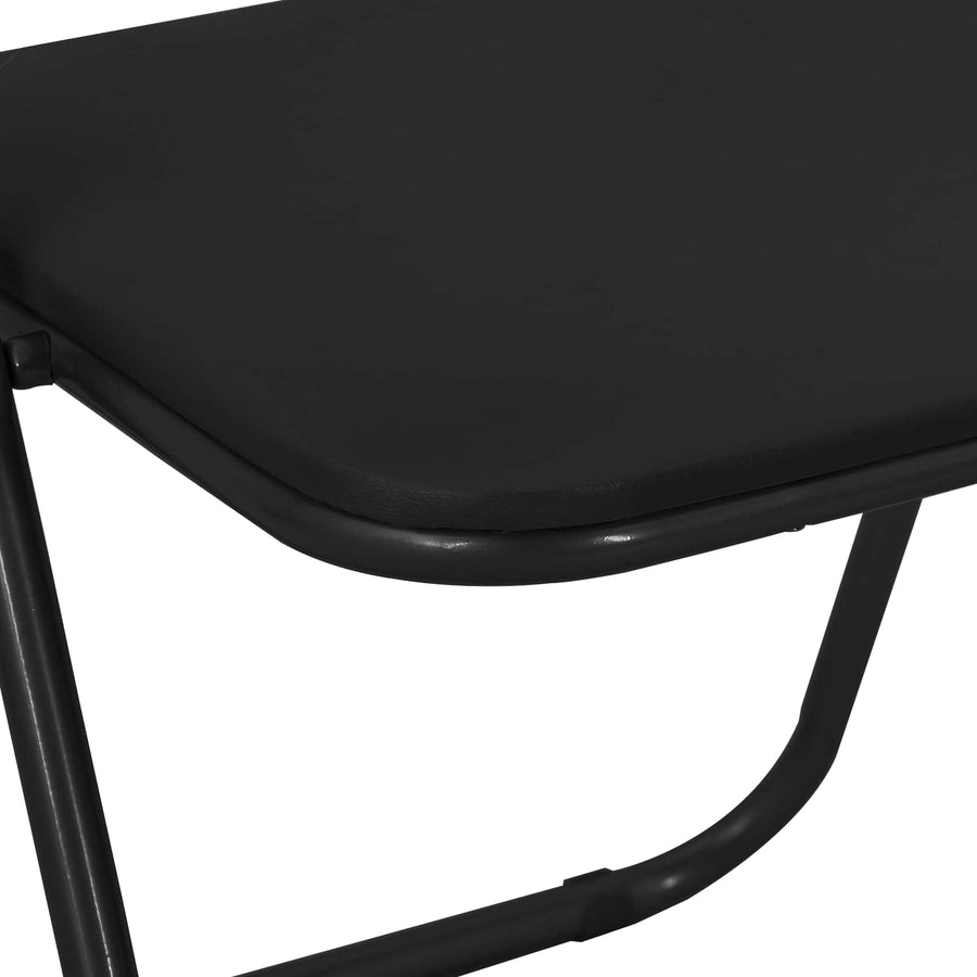 Inklapbare Eetstoel 2 pcs Zwart 48 x 43,5 x 81 cm PVC staal