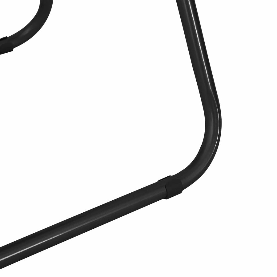 Inklapbare Eetstoel 2 pcs Zwart 48 x 43,5 x 81 cm PVC staal