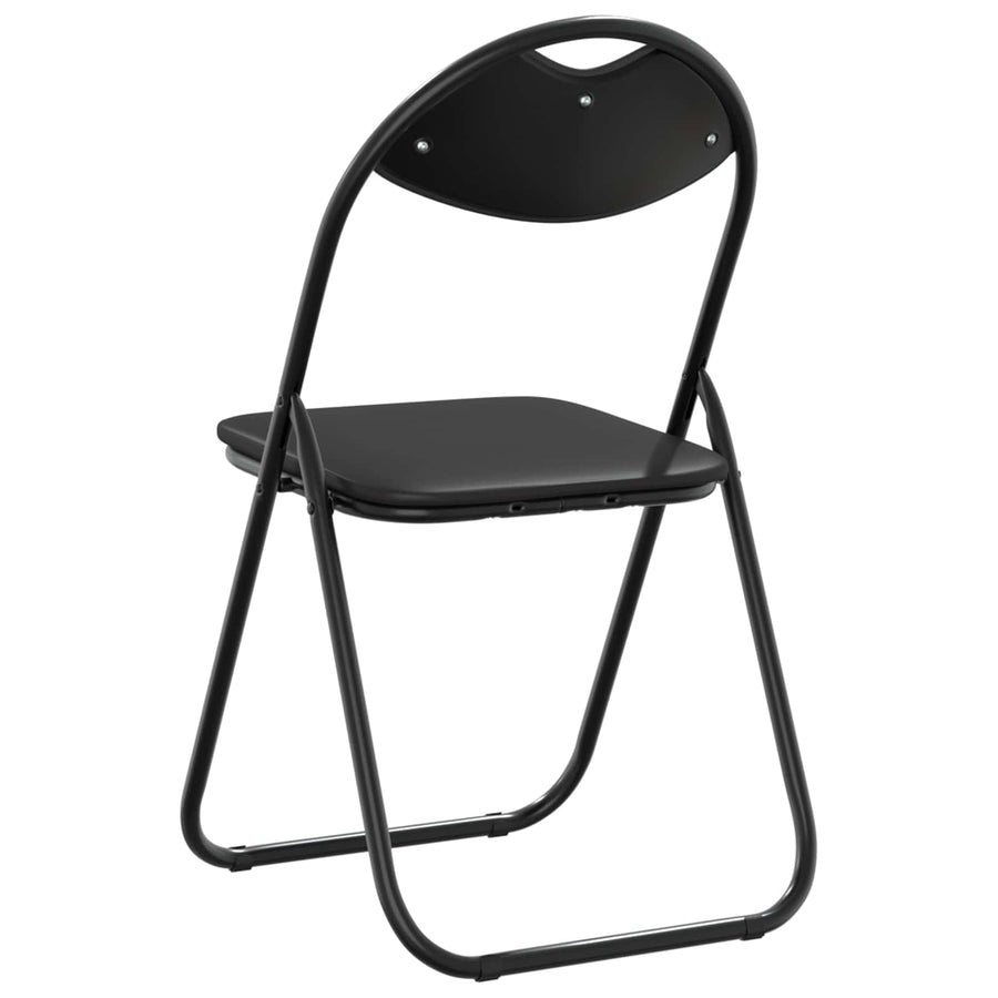 Inklapbare Eetstoel 2 pcs Zwart 48 x 43,5 x 81 cm PVC staal
