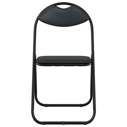 Inklapbare Eetstoel 2 pcs Zwart 48 x 43,5 x 81 cm PVC staal