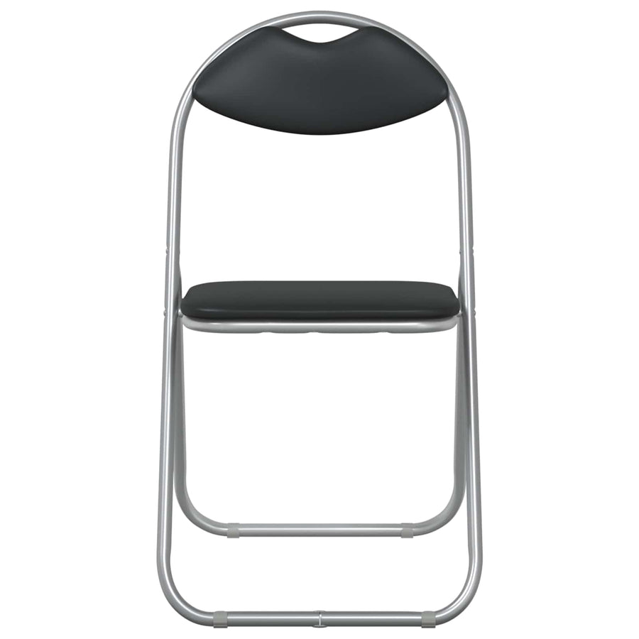 Inklapbare Eetstoel 8 pcs Zwart 48 x 43,5 x 81 cm PVC staal
