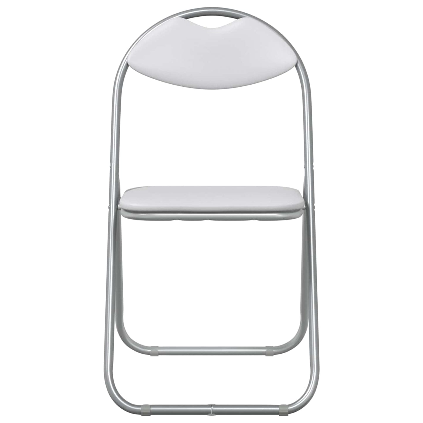 Inklapbare Eetstoel 8 pcs Wit 48 x 43,5 x 81 cm PVC staal