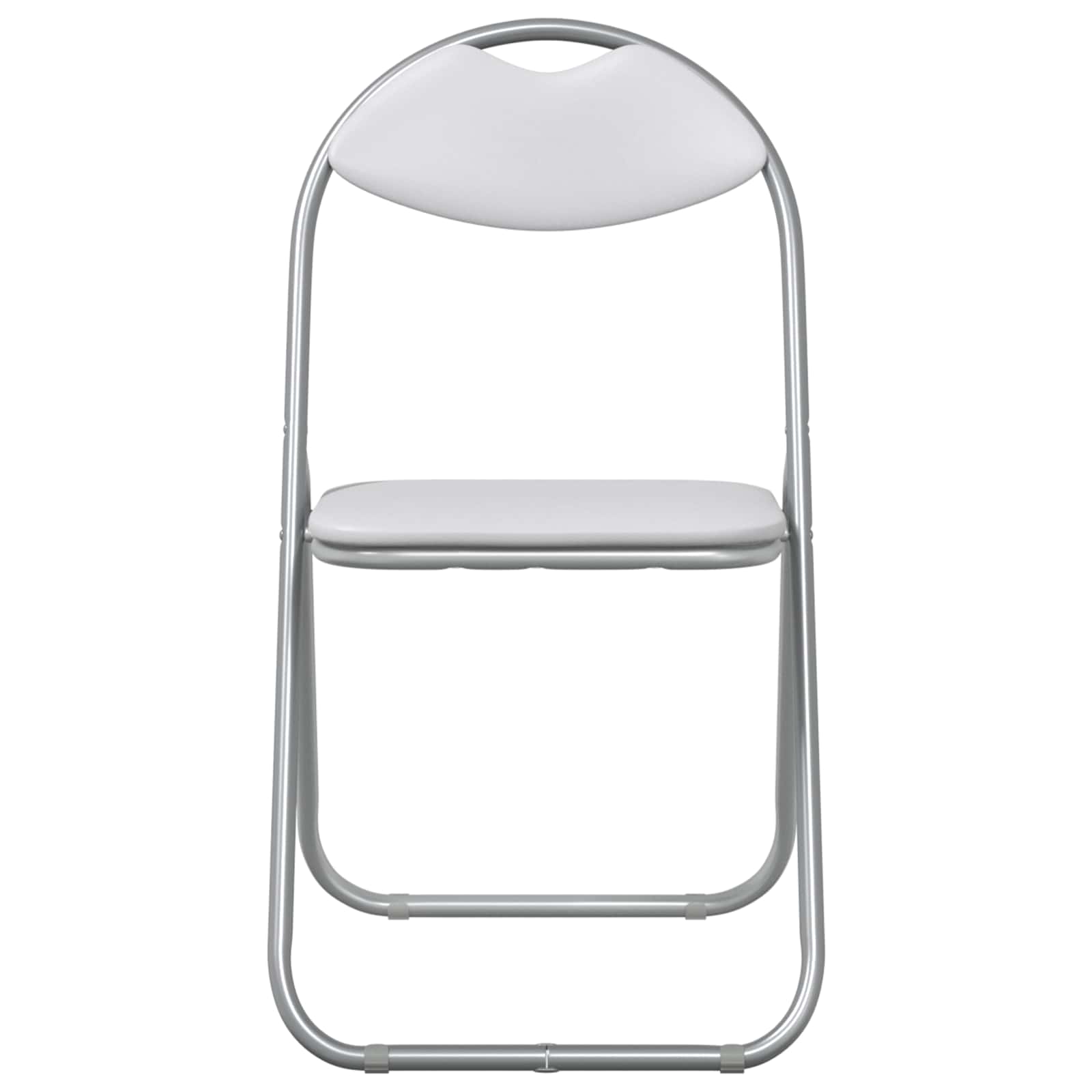 Inklapbare Eetstoel 8 pcs Wit 48 x 43,5 x 81 cm PVC staal