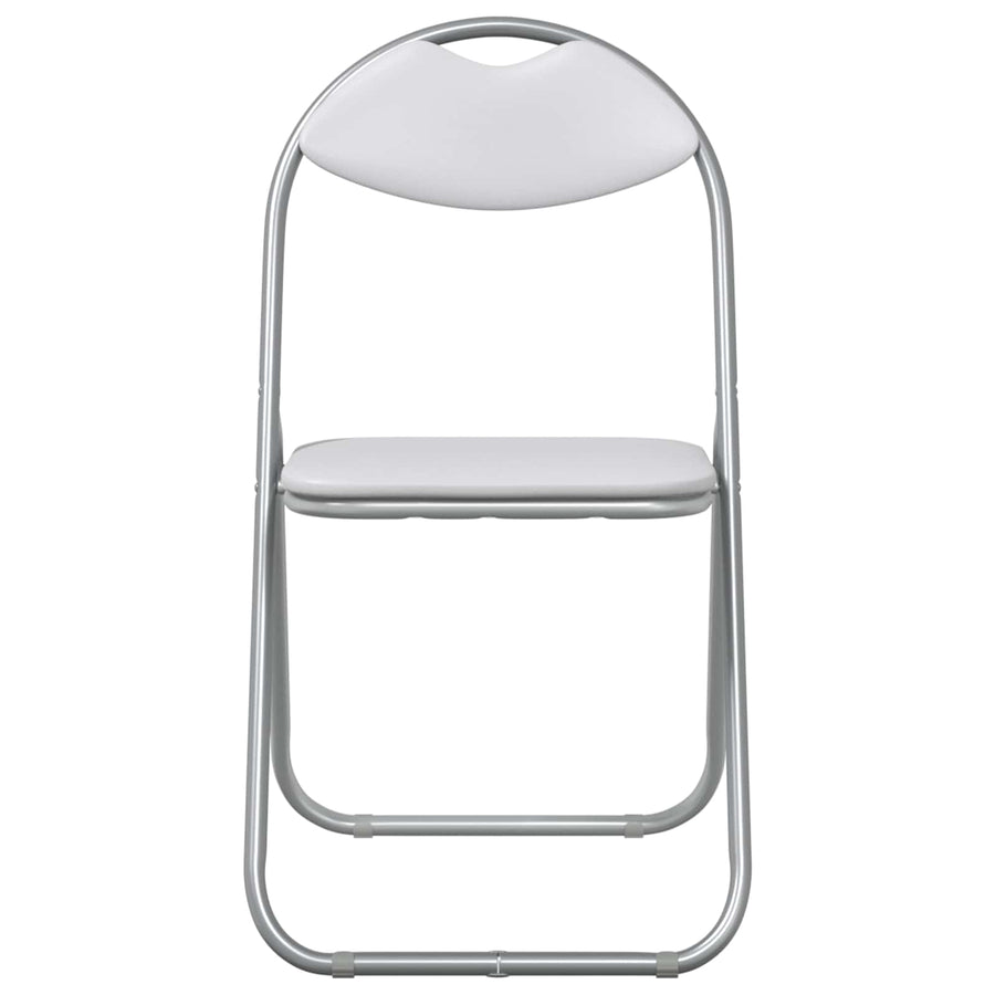 Inklapbare Eetstoel 8 pcs Wit 48 x 43,5 x 81 cm PVC staal