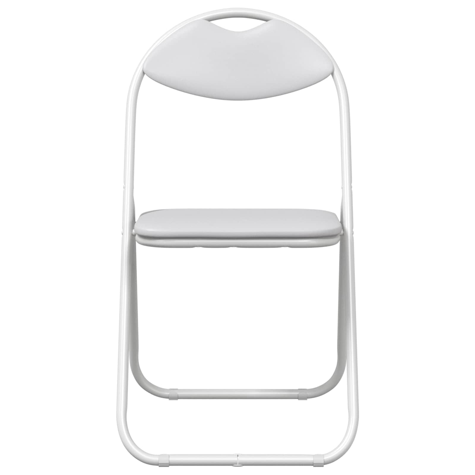 Inklapbare Eetstoel 8 pcs Wit 48 x 43,5 x 81 cm PVC staal