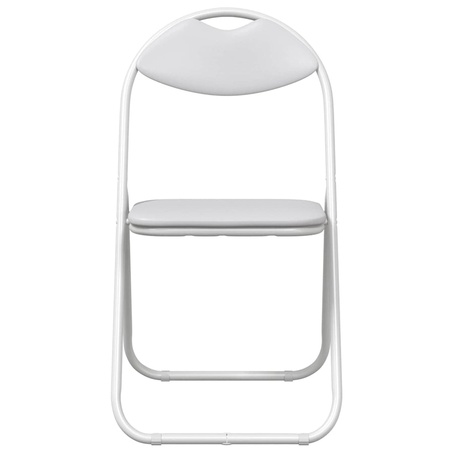 Inklapbare Eetstoel 8 pcs Wit 48 x 43,5 x 81 cm PVC staal