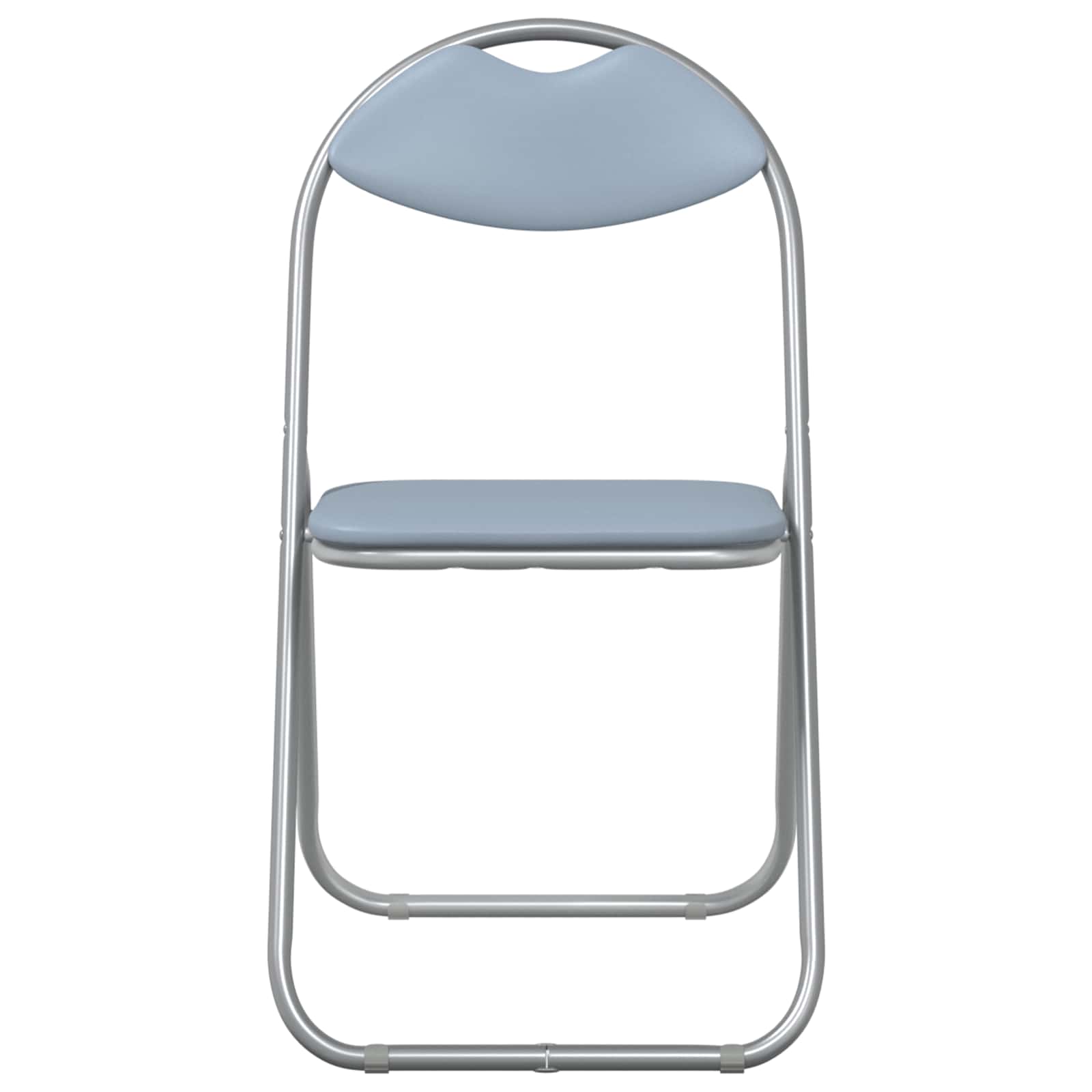 Inklapbare Eetstoel 8 pcs Grijs 48 x 43,5 x 81 cm PVC staal