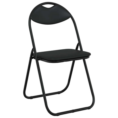 Inklapbare Eetstoel 8 pcs Zwart 48 x 43,5 x 81 cm PVC staal