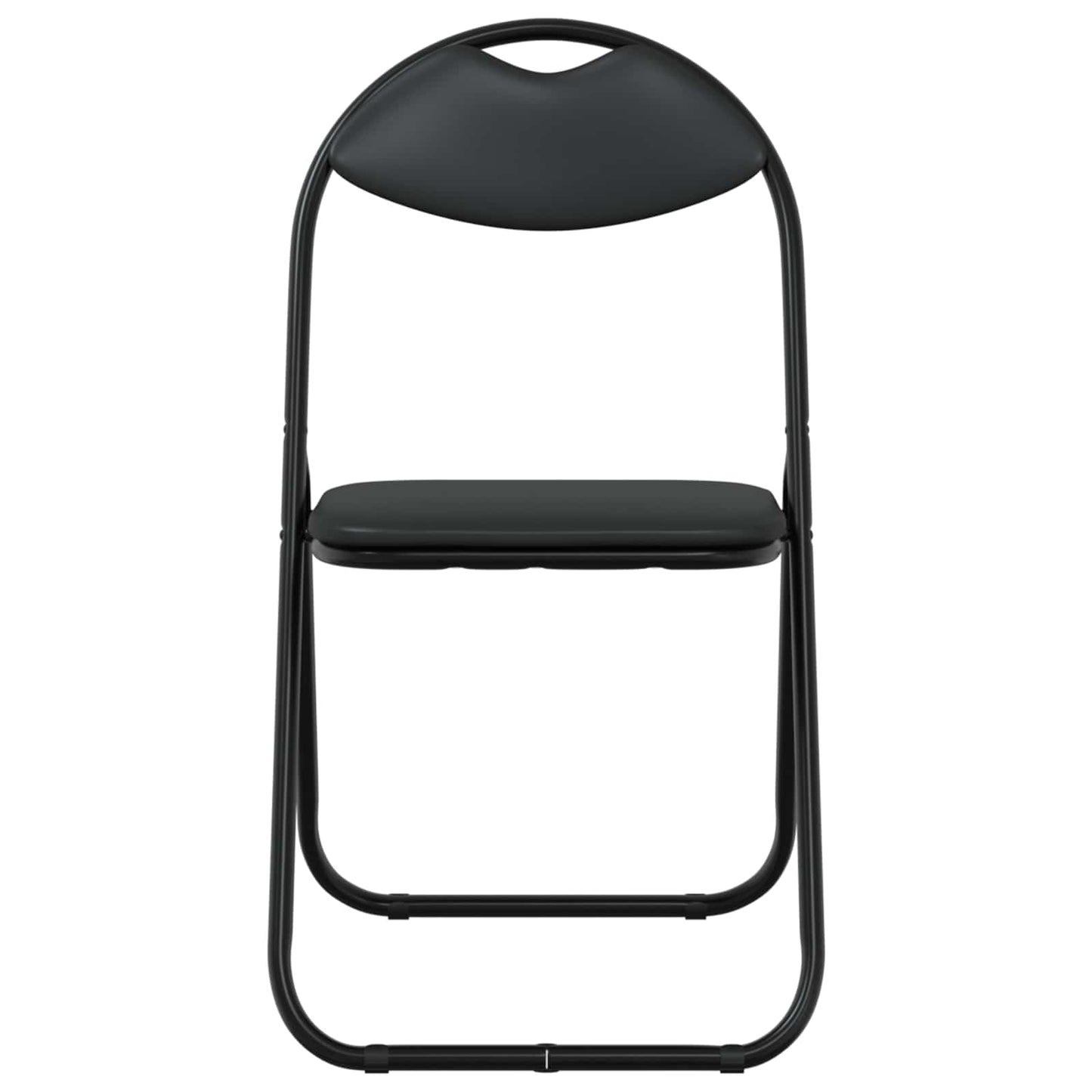 Inklapbare Eetstoel 8 pcs Zwart 48 x 43,5 x 81 cm PVC staal