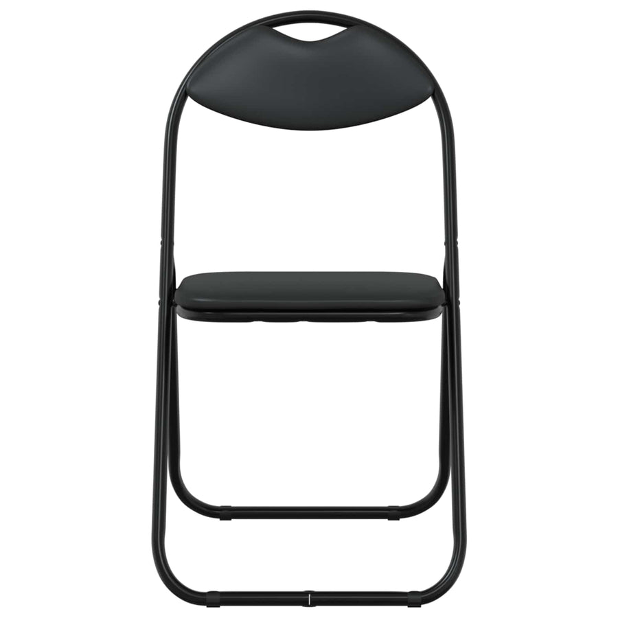 Inklapbare Eetstoel 8 pcs Zwart 48 x 43,5 x 81 cm PVC staal