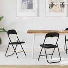 Folding Chair 2 pcs Black 48 x 44 x 78 cm Velvet