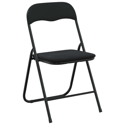 Inklapbare stoel 2 pcs Zwart 48 x 44 x 78 cm Fluweel