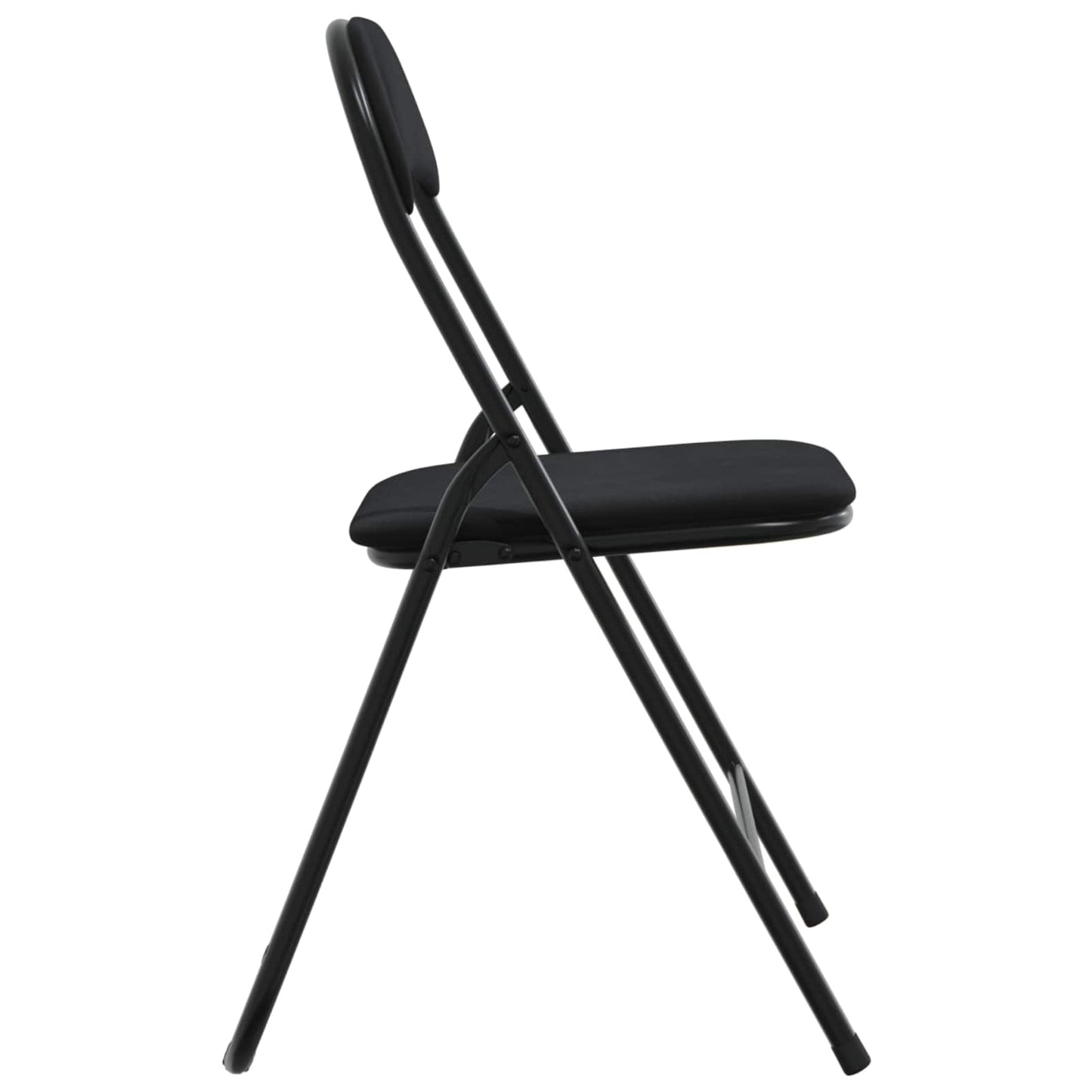 Inklapbare stoel 2 pcs Zwart 48 x 44 x 78 cm Fluweel