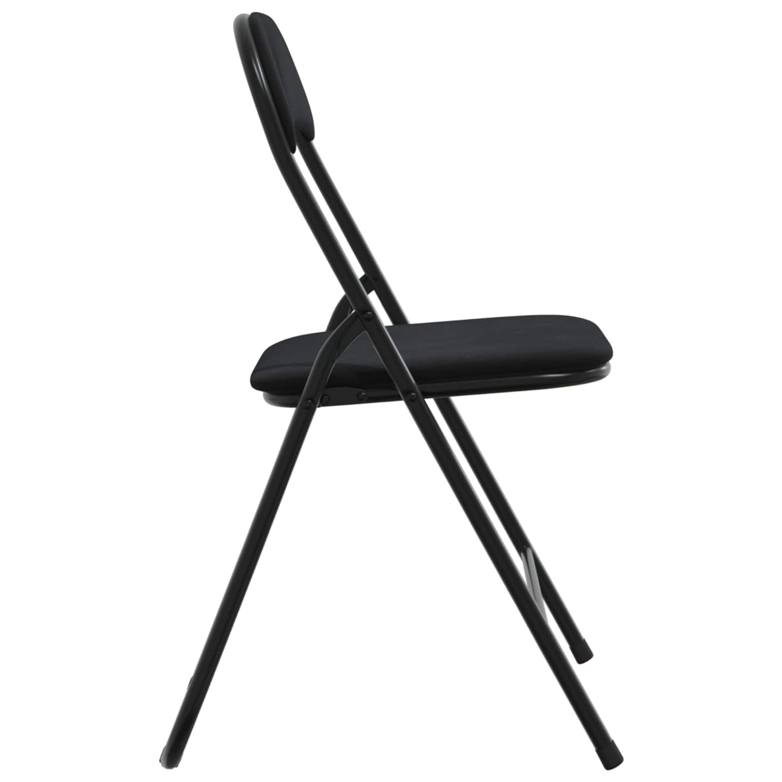 Inklapbare stoel 2 pcs Zwart 48 x 44 x 78 cm Fluweel