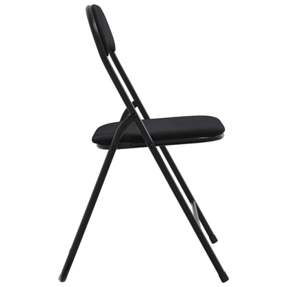 Inklapbare stoel 2 pcs Zwart 48 x 44 x 78 cm Fluweel