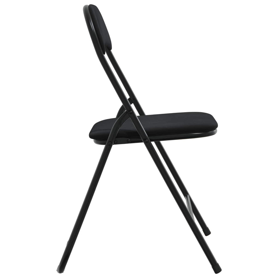 Inklapbare stoel 2 pcs Zwart 48 x 44 x 78 cm Fluweel