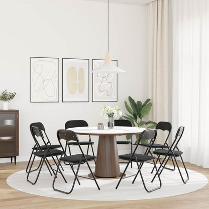 Inklapbare stoel 8 pcs Zwart 48 x 44 x 78 cm Fluweel